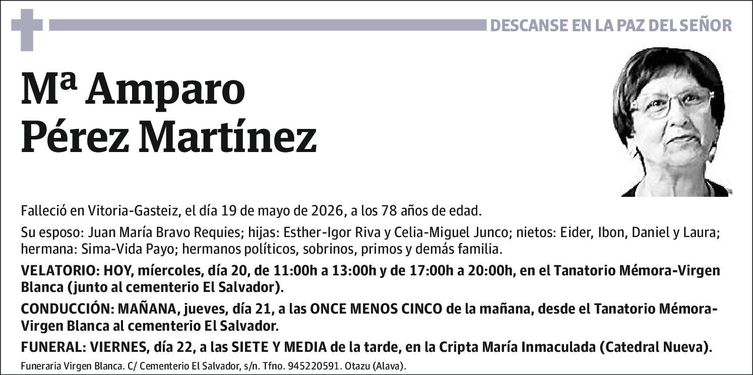 Mª Amparo Pérez Martínez