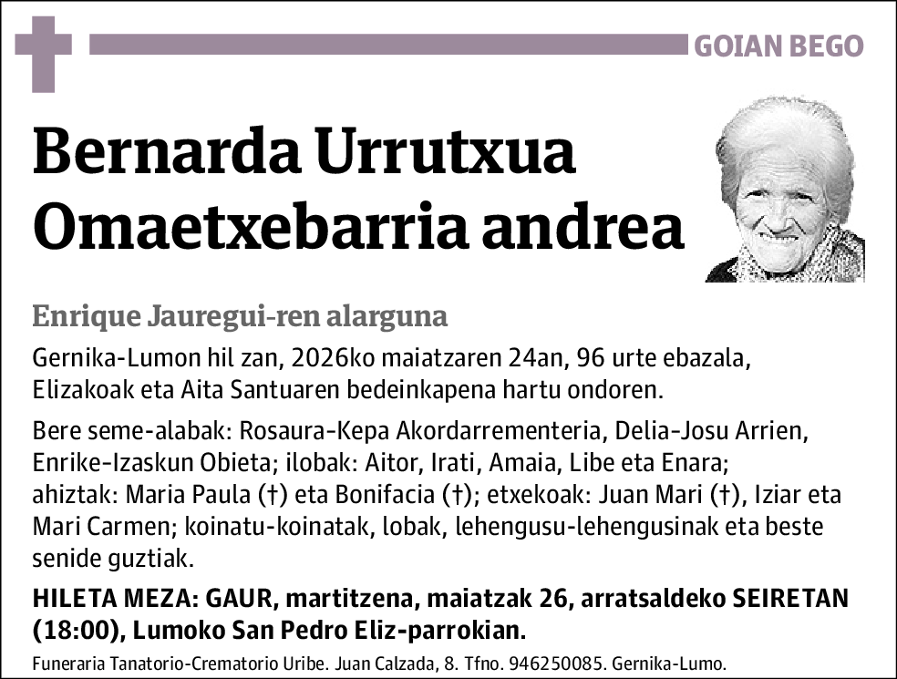 Bernarda Urruchua Omaetxebarria