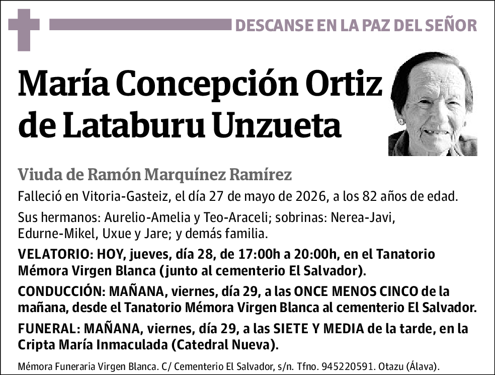 María Concepción Ortiz de Lataburu Unzueta