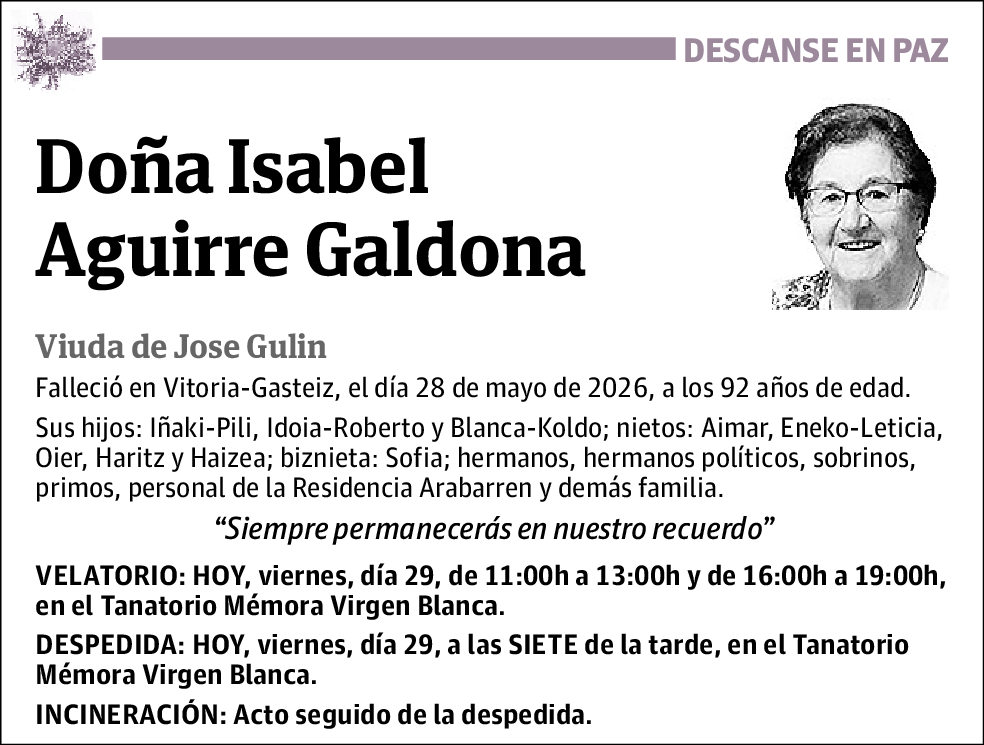 Isabel Aguirre Galdona