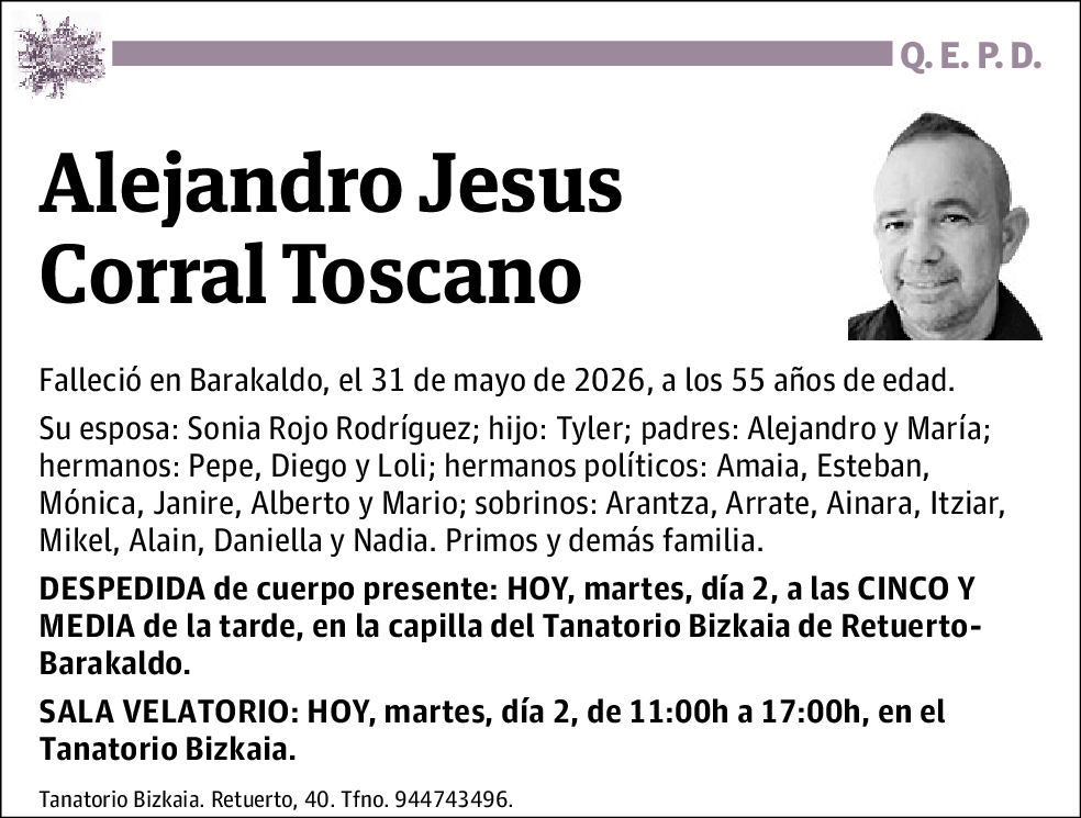 Alejandro Jesús Corral Toscano