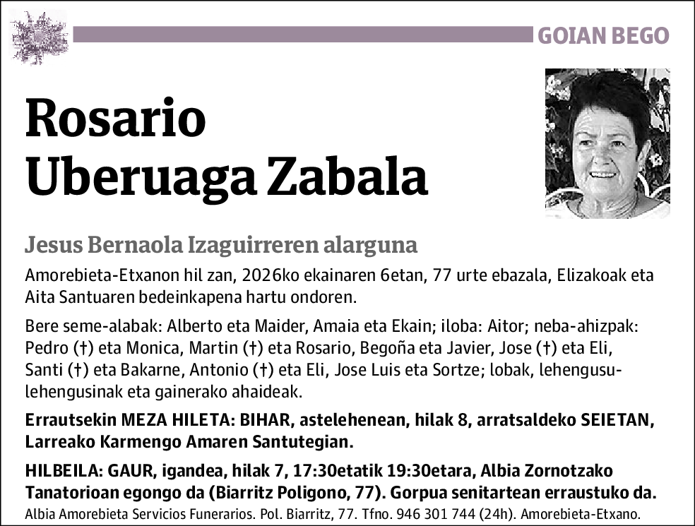 Rosario Uberuaga Zabala