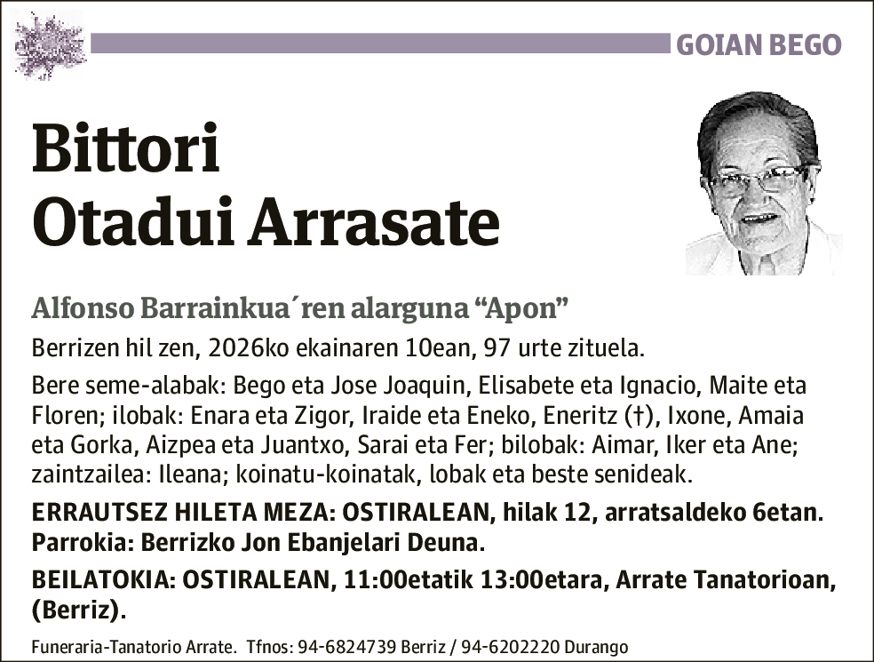 Bittori Otadui Arrasate
