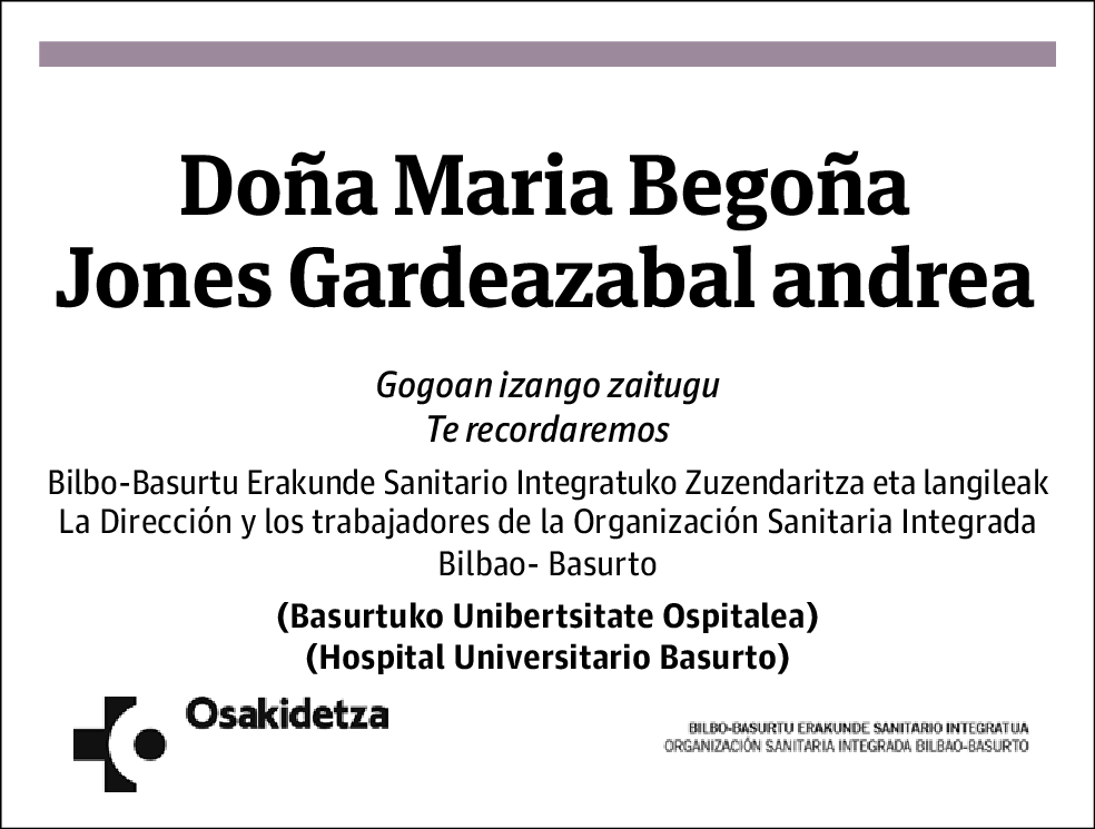 Maria Begoña Jones Gardeazabal