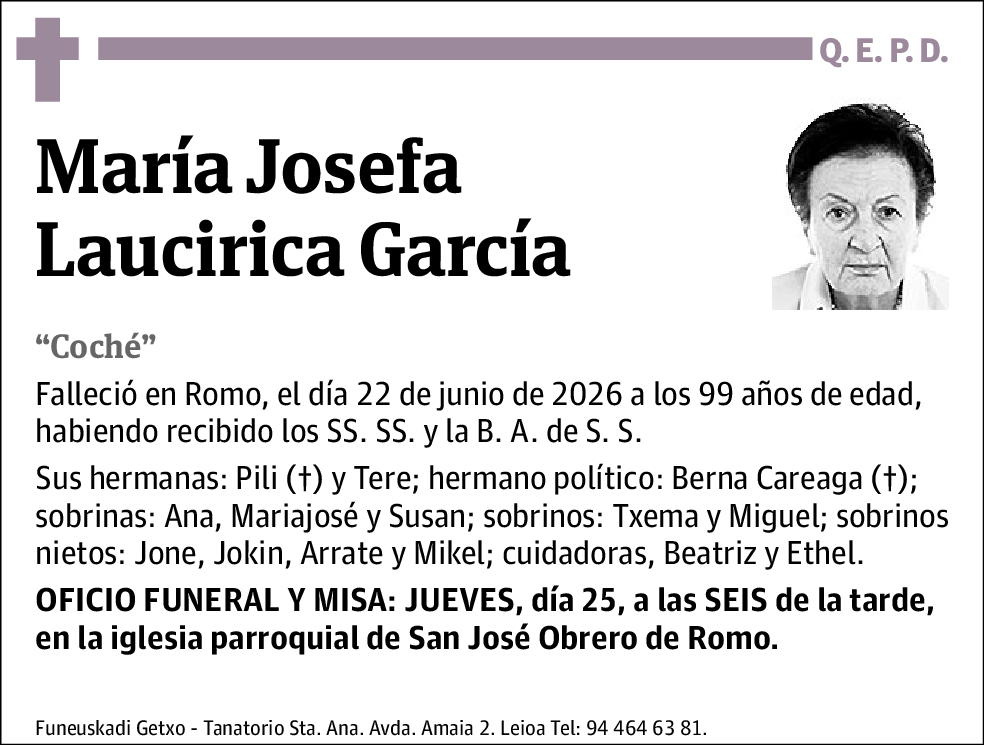 María Josefa Laucirica García