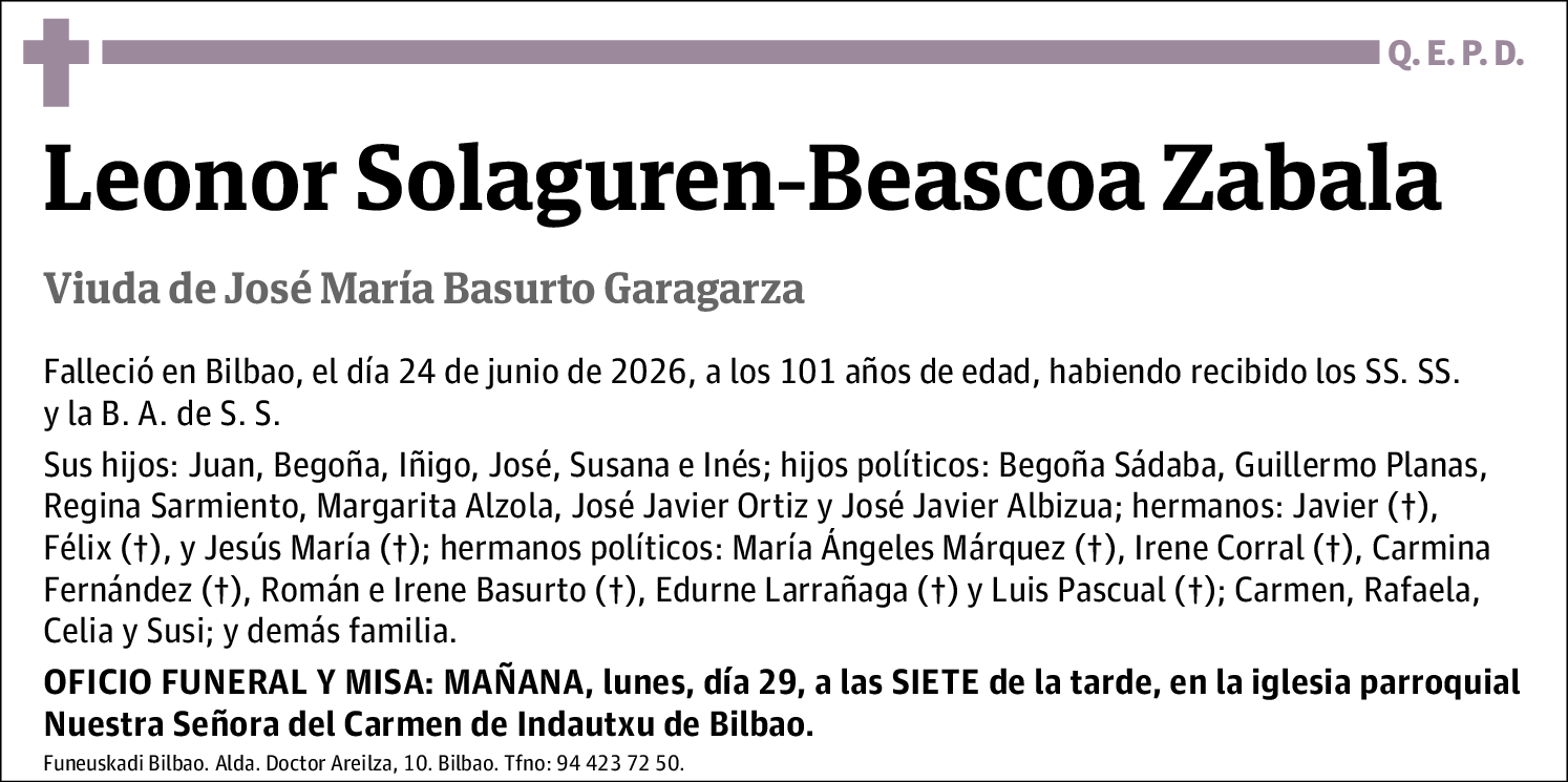 Leonor Solaguren-Beascoa Zabala