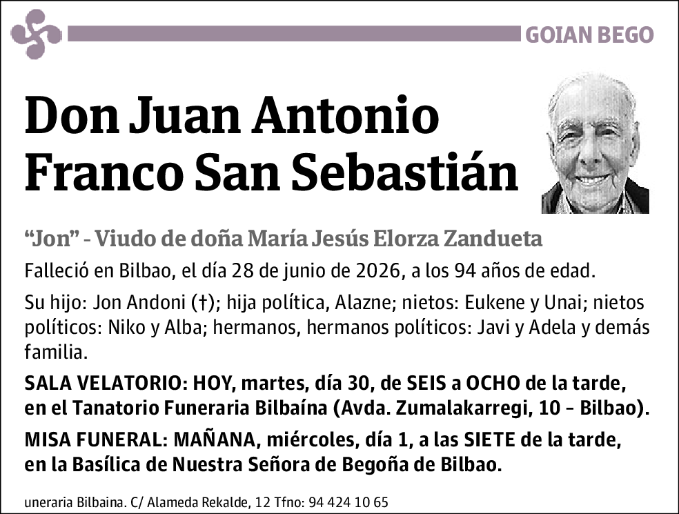 Juan Antonio Franco San Sebastián