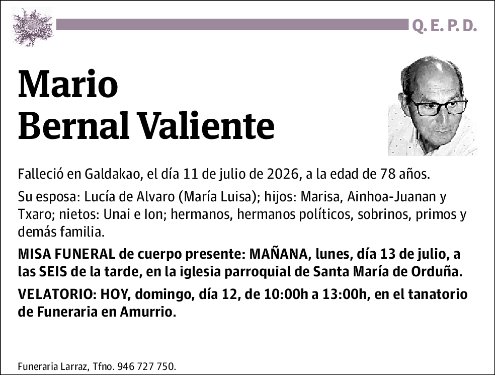 Mario Bernal Valiente
