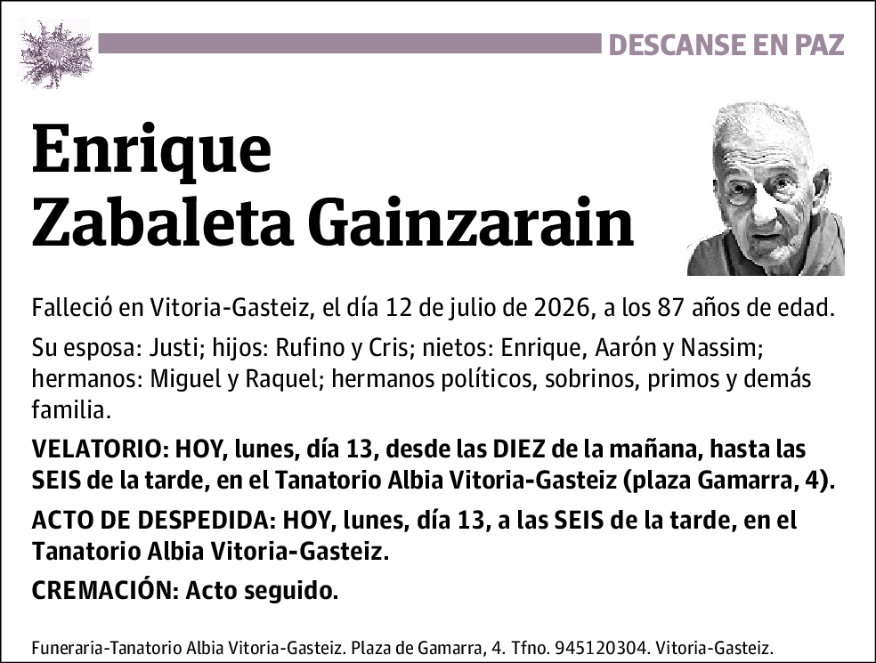 Enrique Zabaleta Gainzarain