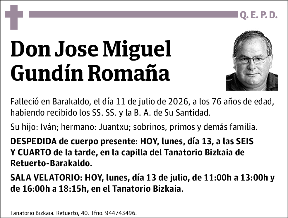 Jose Miguel Gundin Romaña
