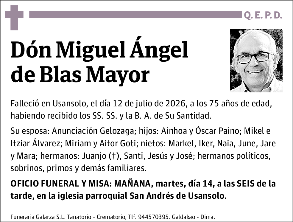 Miguel Ángel de Blas Mayor