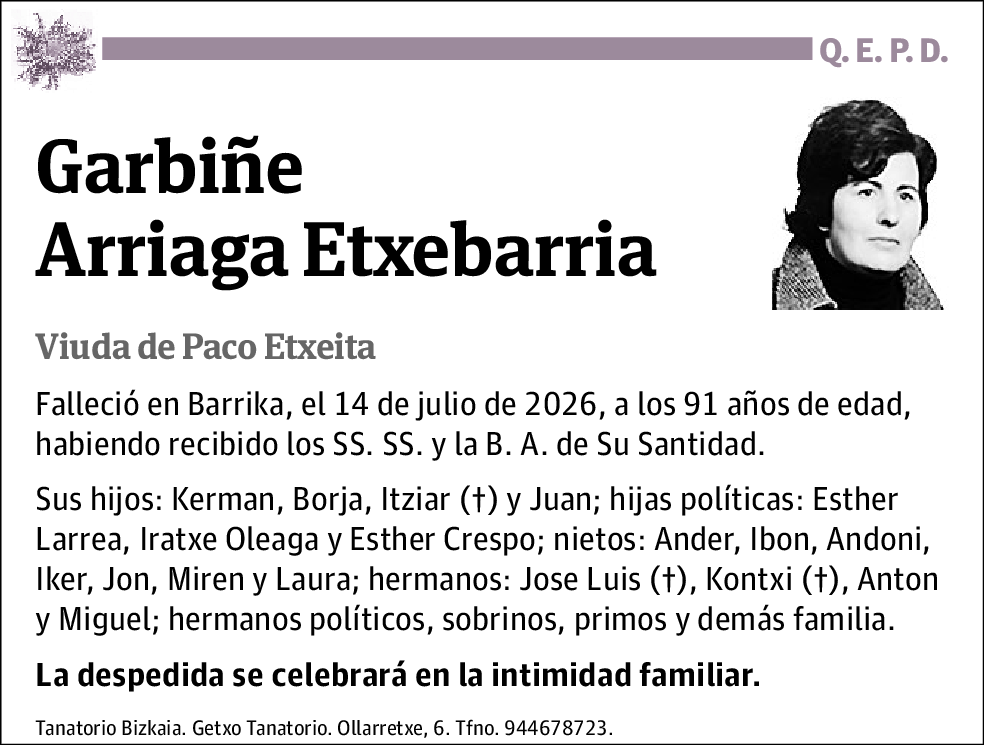 Garbiñe Arriaga Etxebarria