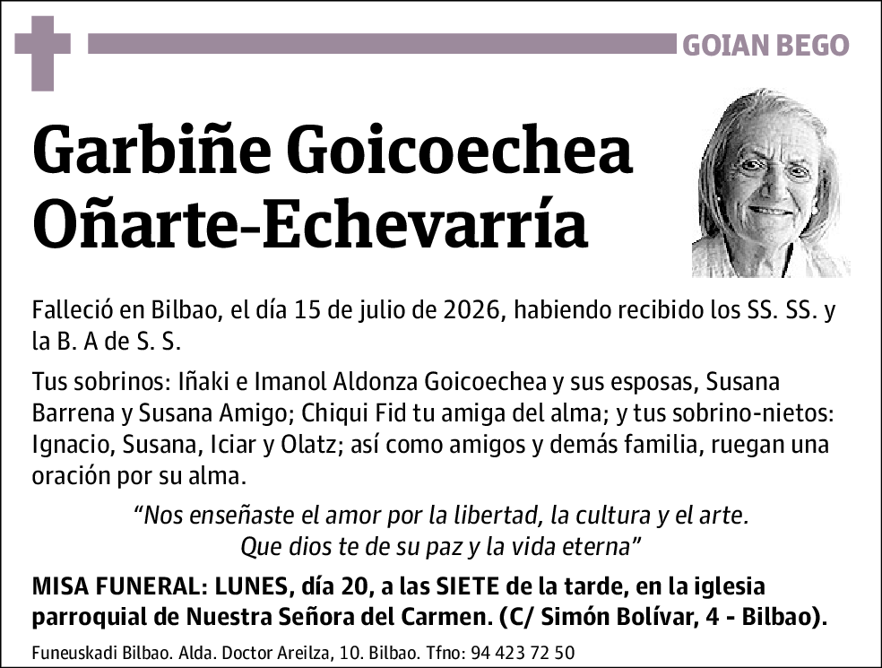 Garbiñe Goicoechea Oñarte-Echevarría