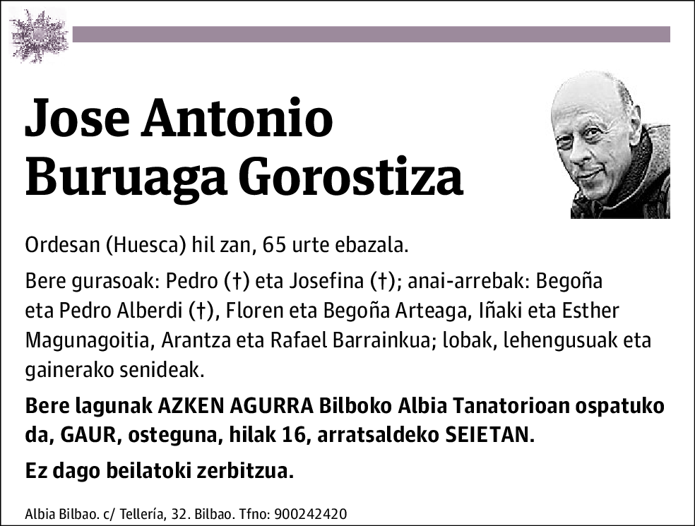 Jose Antonio Buruaga Gorostiza