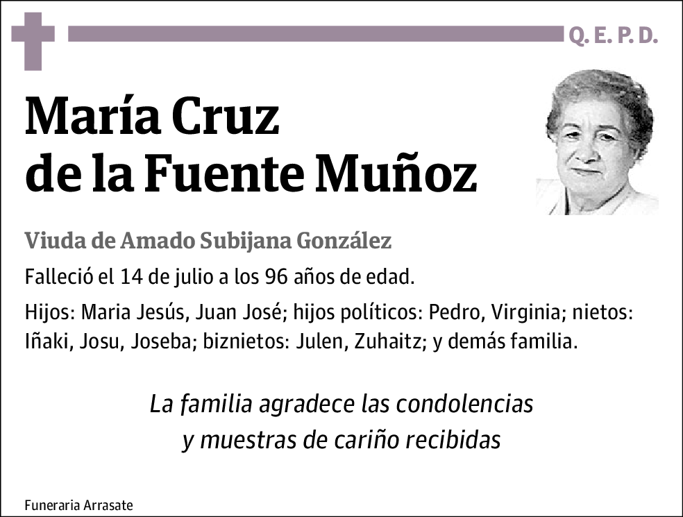 María Cruz de la Fuente Muñoz