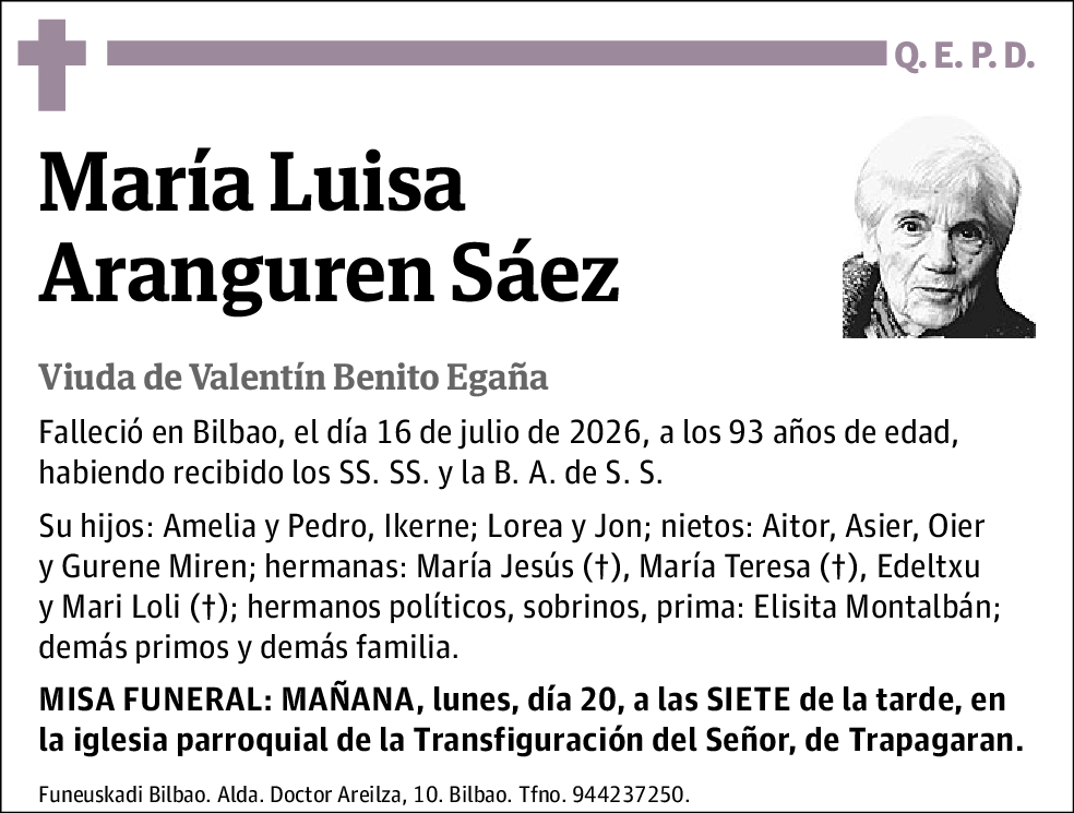 Maria Luisa Aranguren Sáez