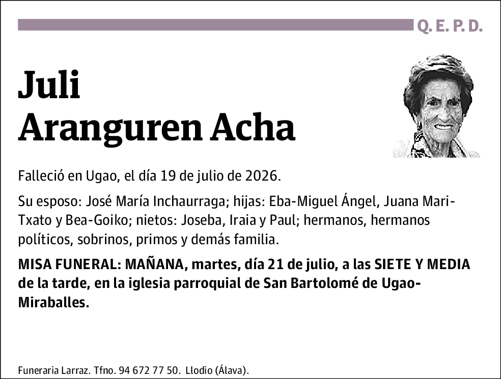 Juli Aranguren Acha