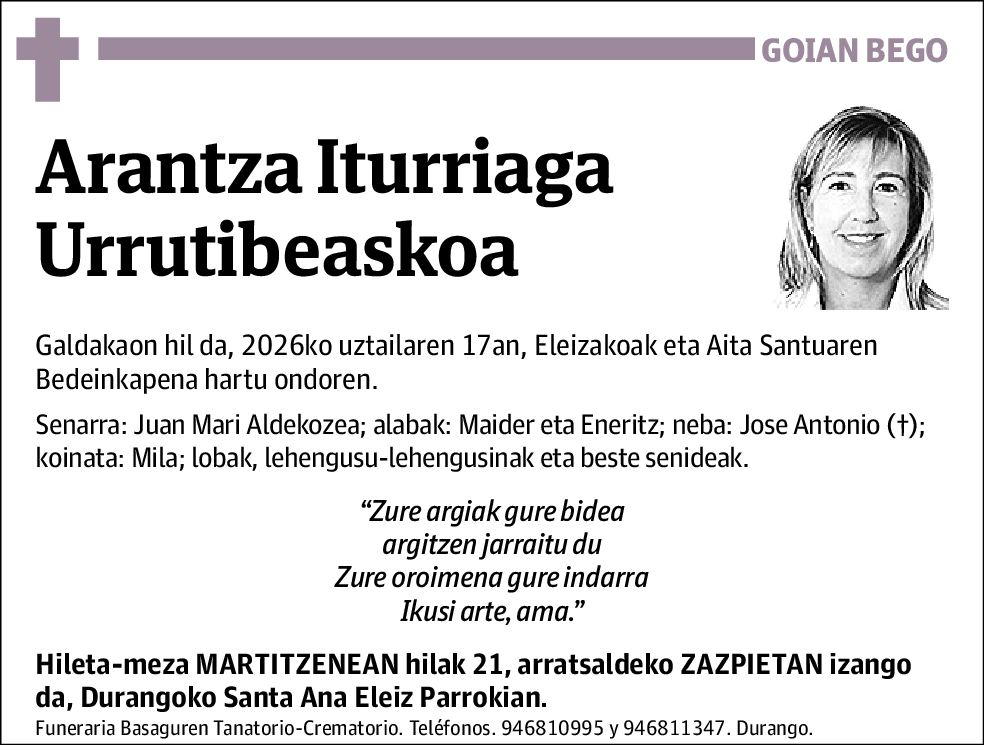 Arantza Iturriaga Urrutibeaskoa