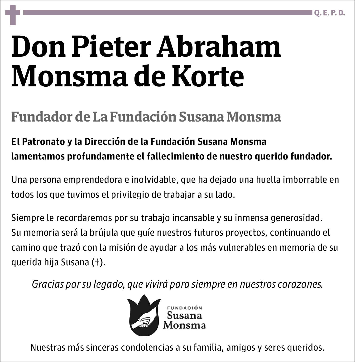 Pieter Abraham Monsma de Korte