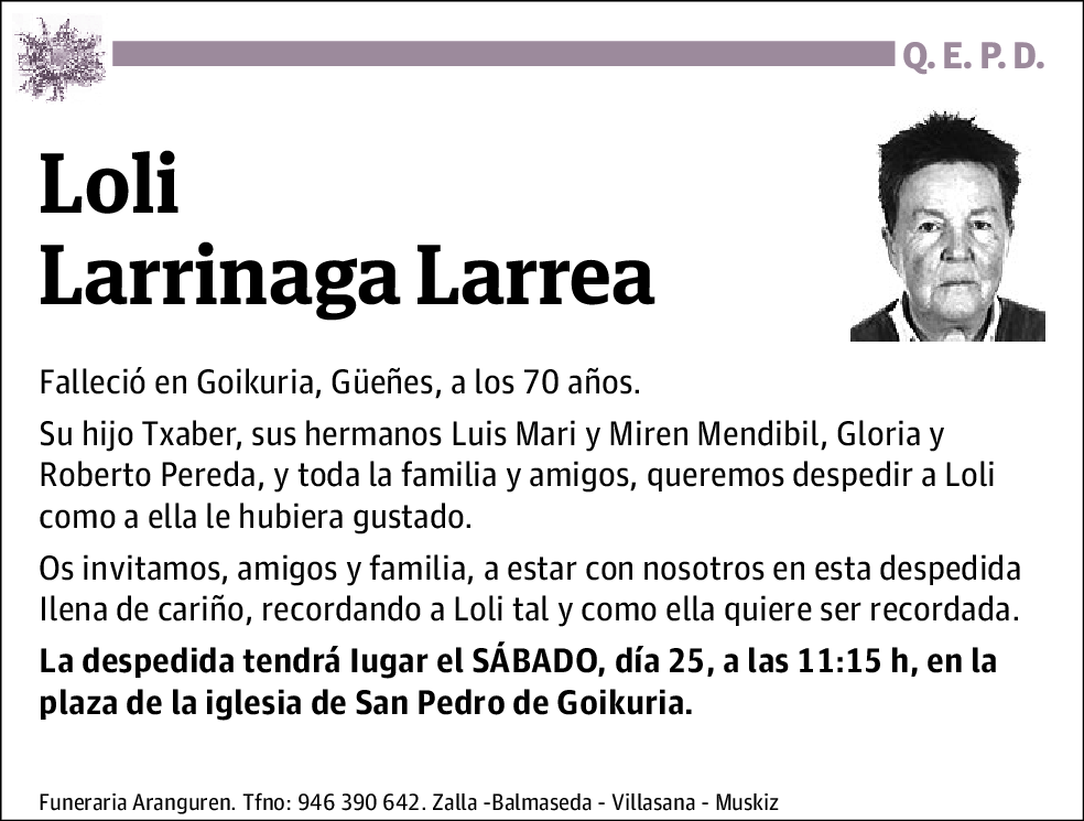 Loli Larrinaga Larrea