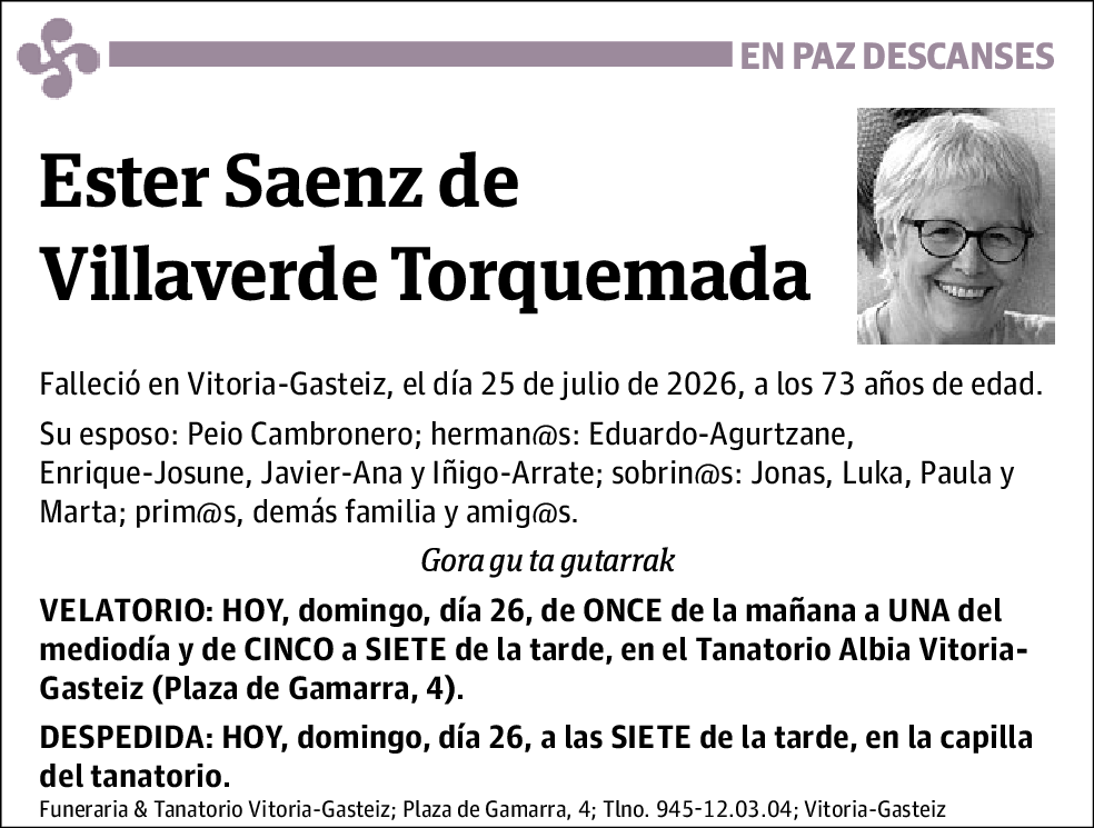 Ester Saenz De Villaverde Torquemada