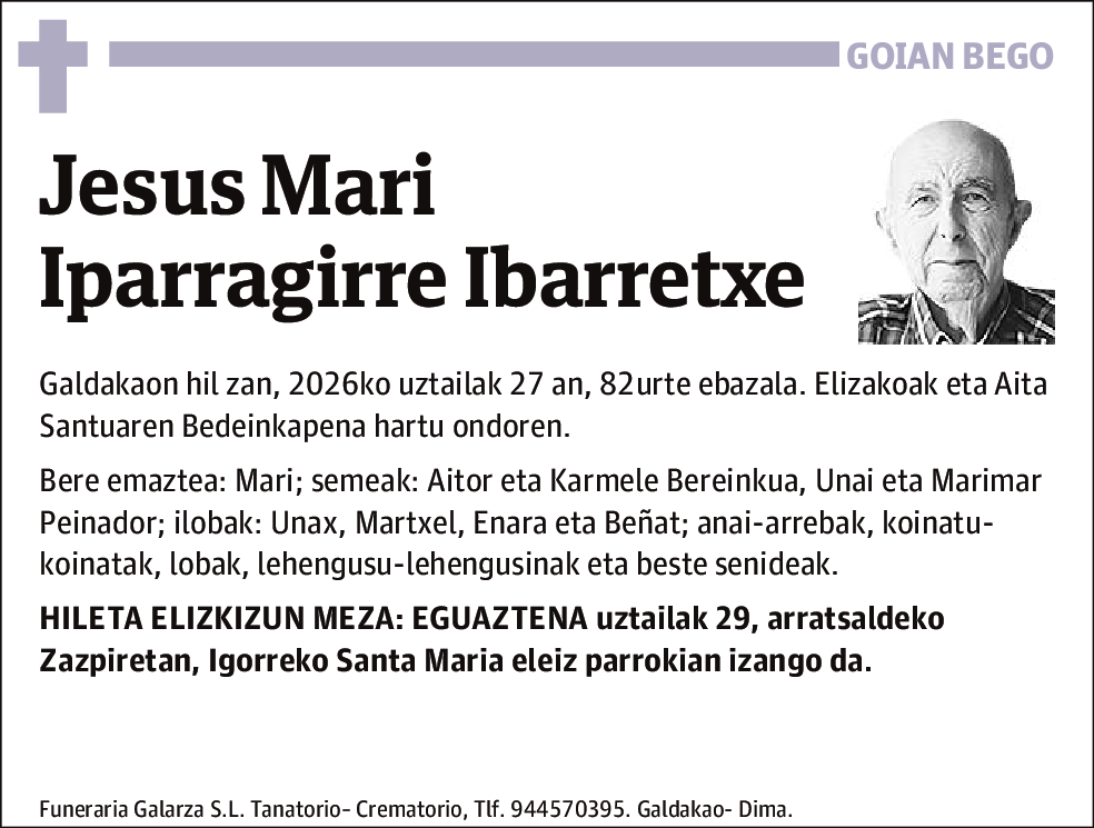 Jesus Mari Iparragirre Ibarretxe