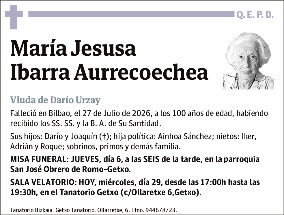 María Jesusa Ibarra Aurrecoechea