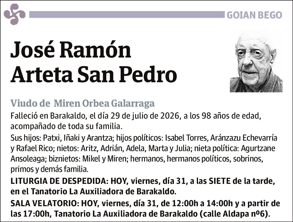 José Ramón Arteta San Pedro