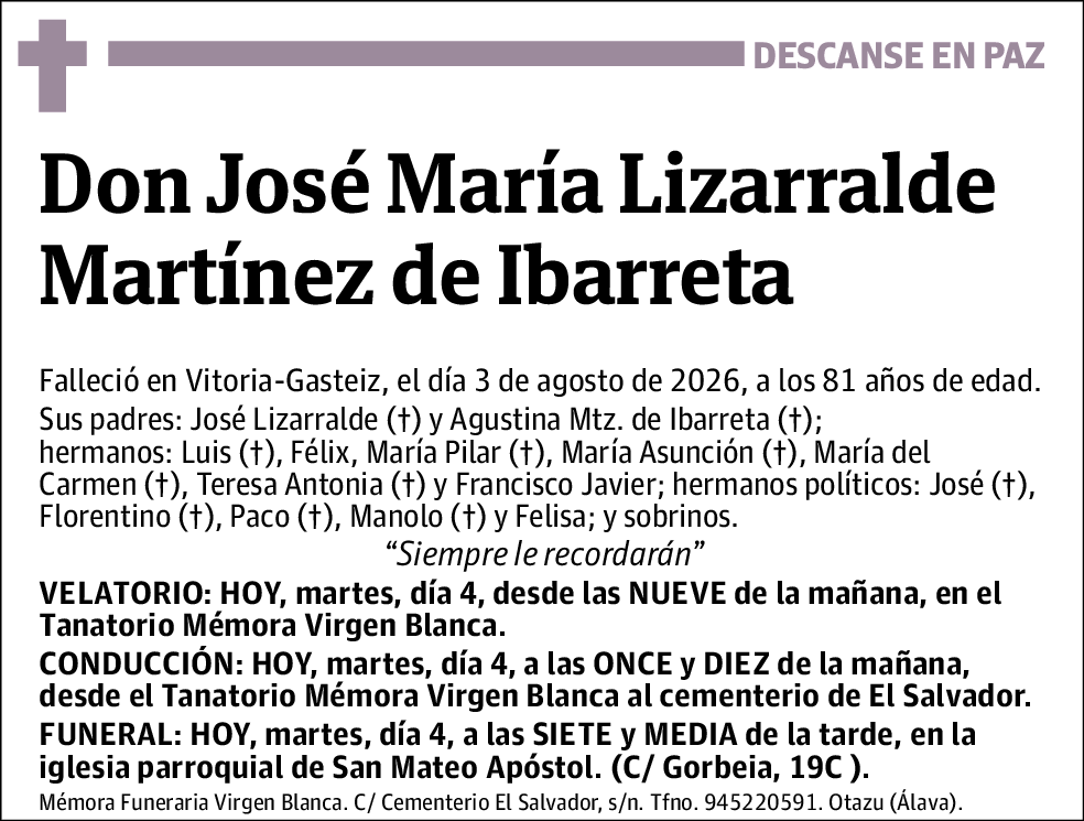 José María Lizarralde Martínez de Ibarreta