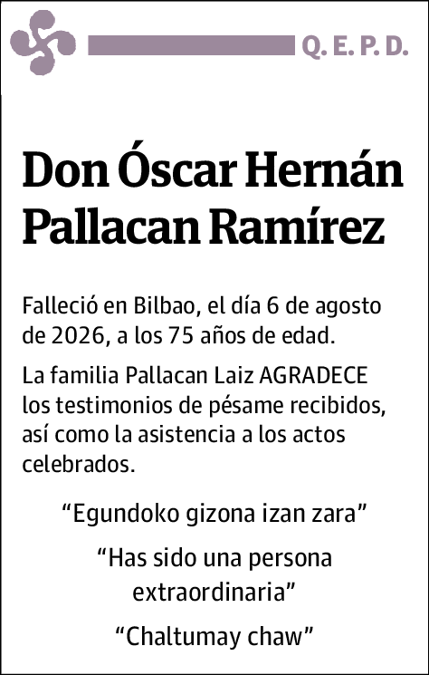 Óscar Hernán Pallacán Ramírez