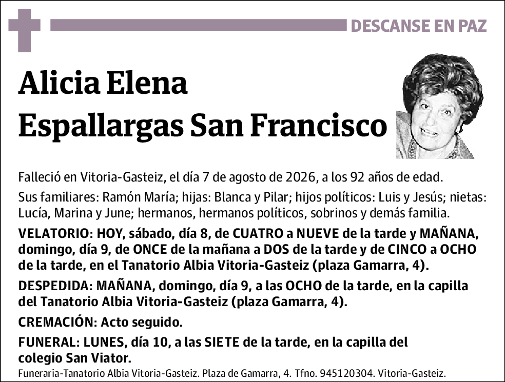 Alicia Elena Espallargas San Francisco