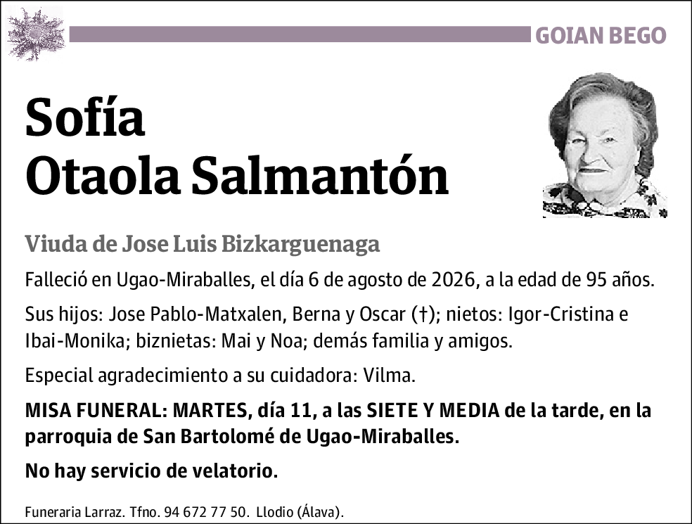 Sofía Otaola Salmantón