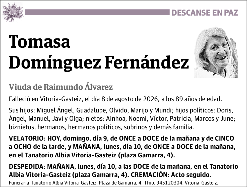 Tomasa Domínguez Fernández