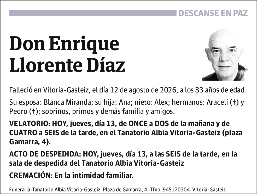 Enrique Llorente Díaz