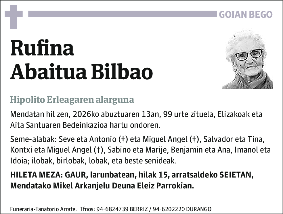 Rufina Abaitua Bilbao