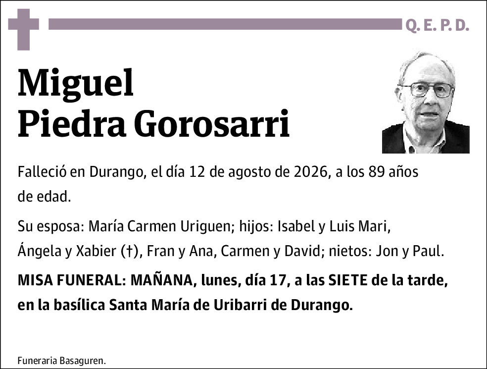 Miguel Piedra Gorosarri
