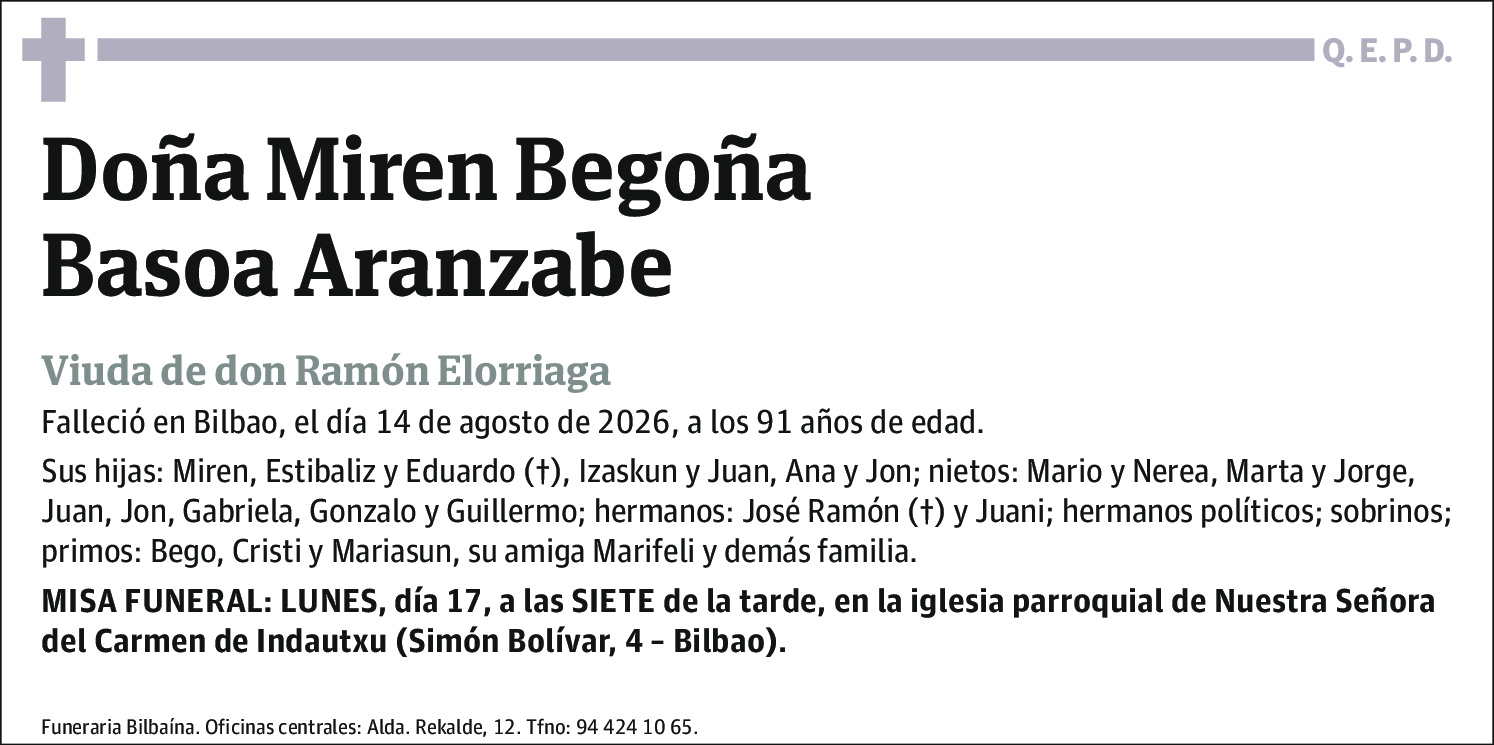 Miren Begoña Basoa Aranzabe