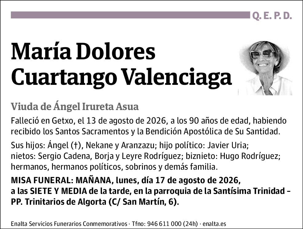 María Dolores Cuartango Valenciaga