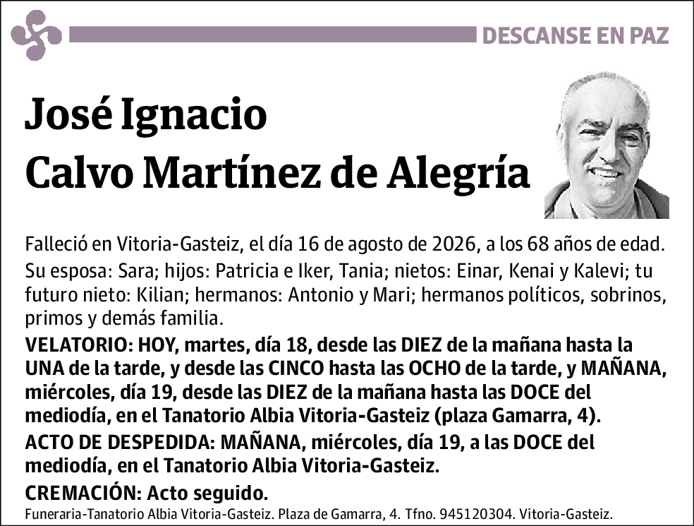 José Ignacio Calvo Martínez de Alegría