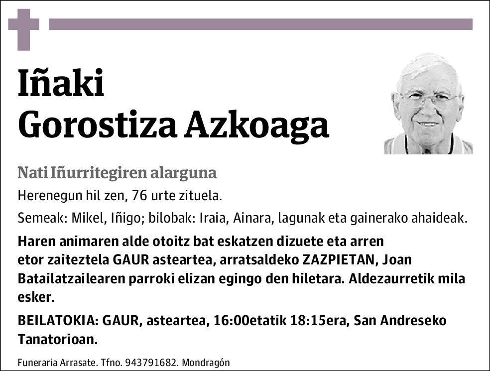 Iñaki Gorostiza Azkoaga