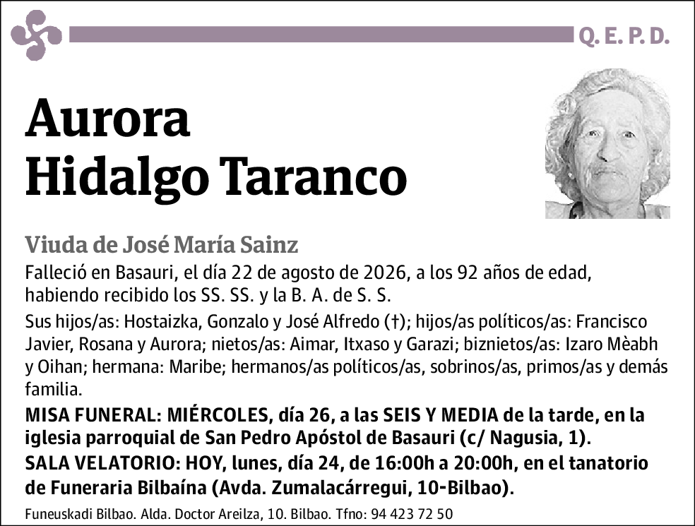 Aurora Hidalgo Taranco