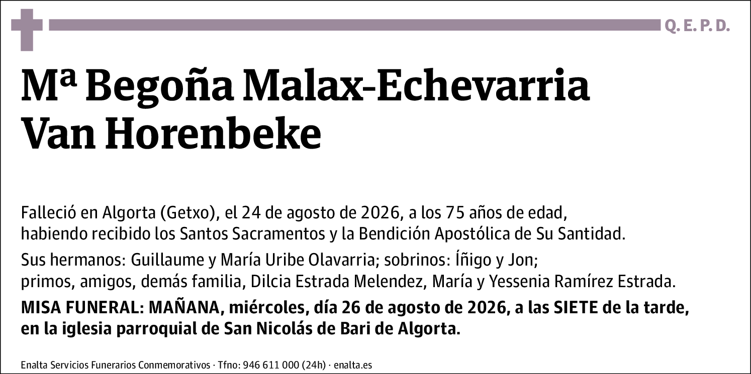 Mª Begoña Malax-Echevarria Van Horenbeke