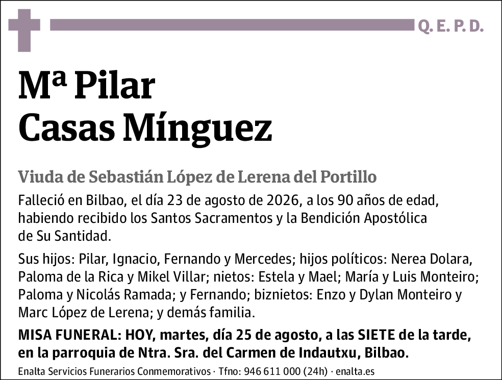 Mª Pilar Casas Mínguez