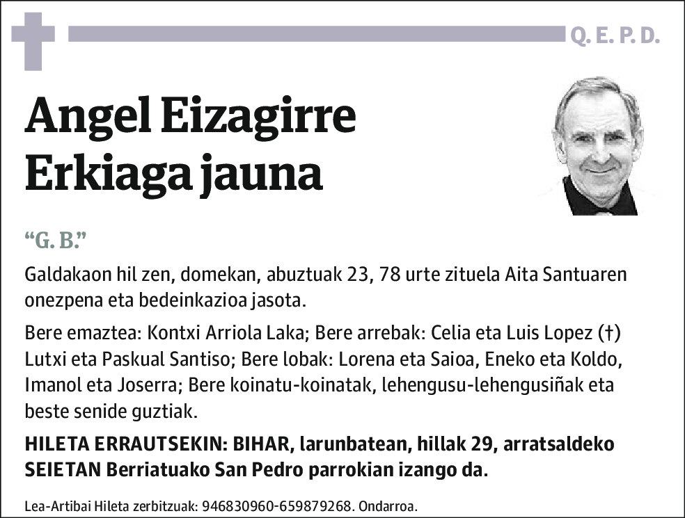 Angel Eizagirre Erkiaga