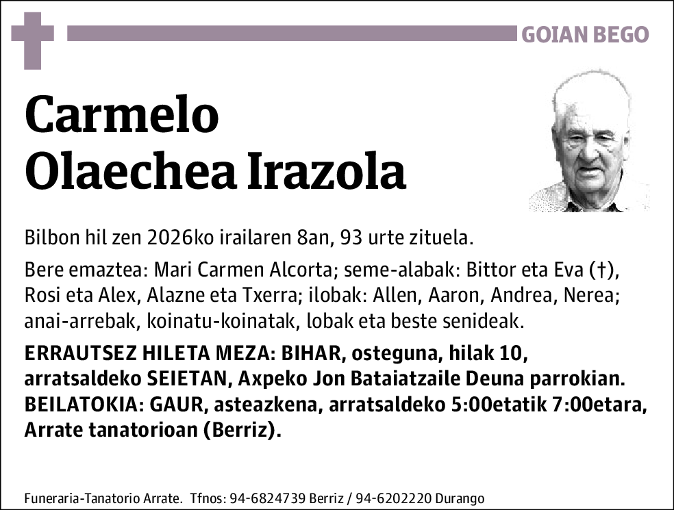 Carmelo Olaechea Irazola