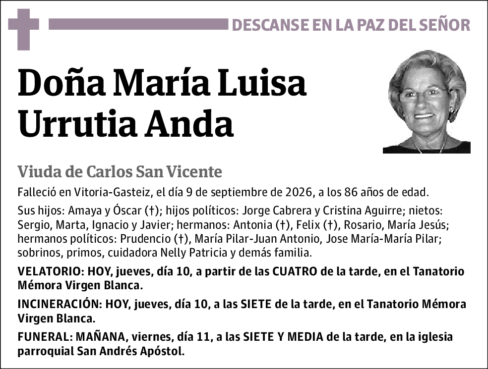 María Luisa Urrutia Anda