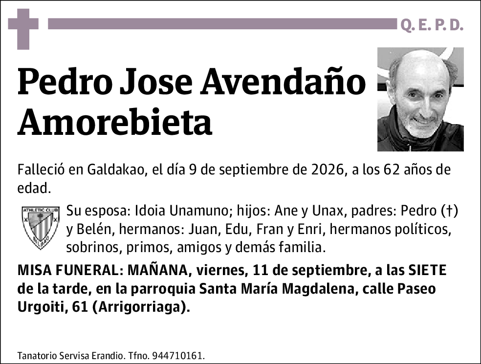 Pedro Jose Avendaño Amorebieta