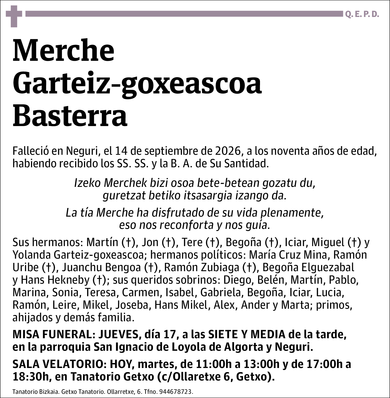 Marche Garteiz-goxeascoa Basterra