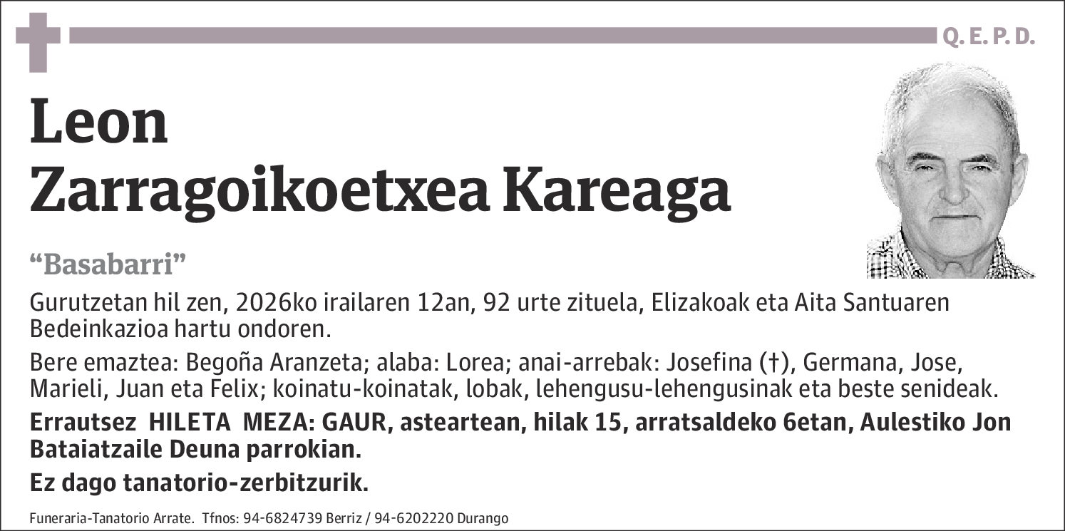Leon Zarragoikoetxea Kareaga