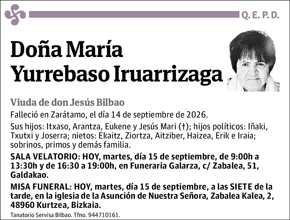 María Yurrebaso Iruarrizaga
